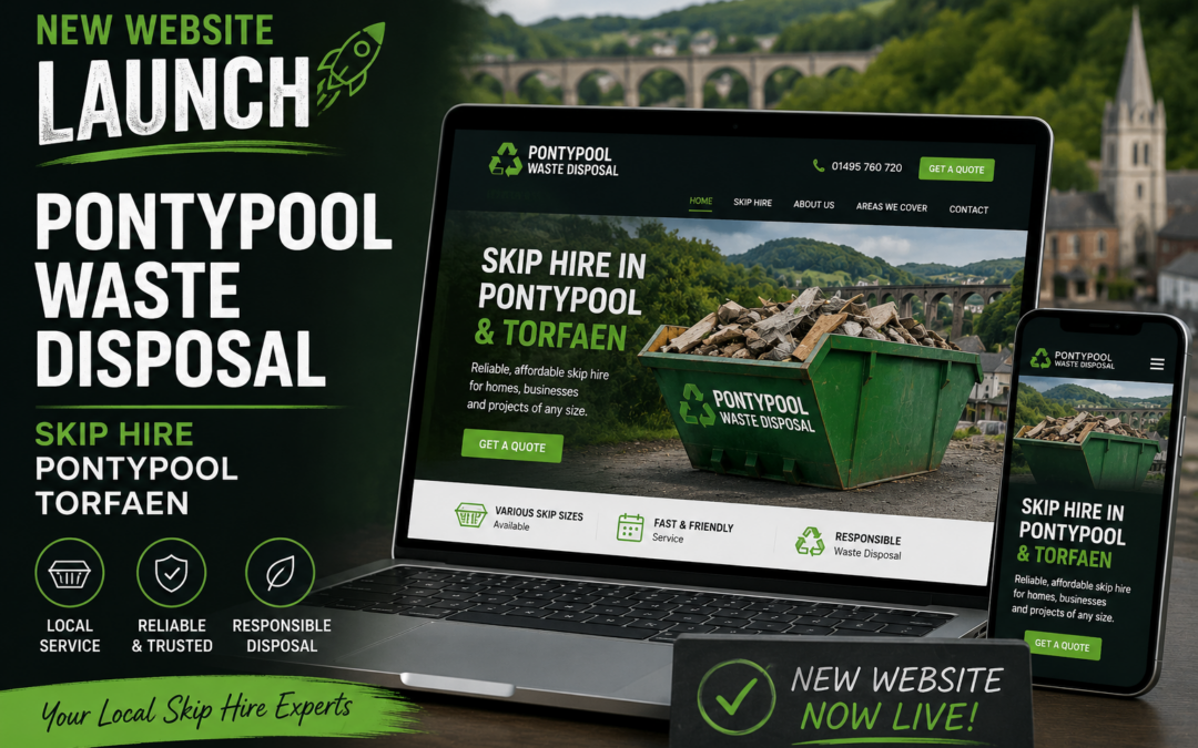 New Website Launch: Pontypool Waste Disposal - Skip Hire Pontypool Torfaen.